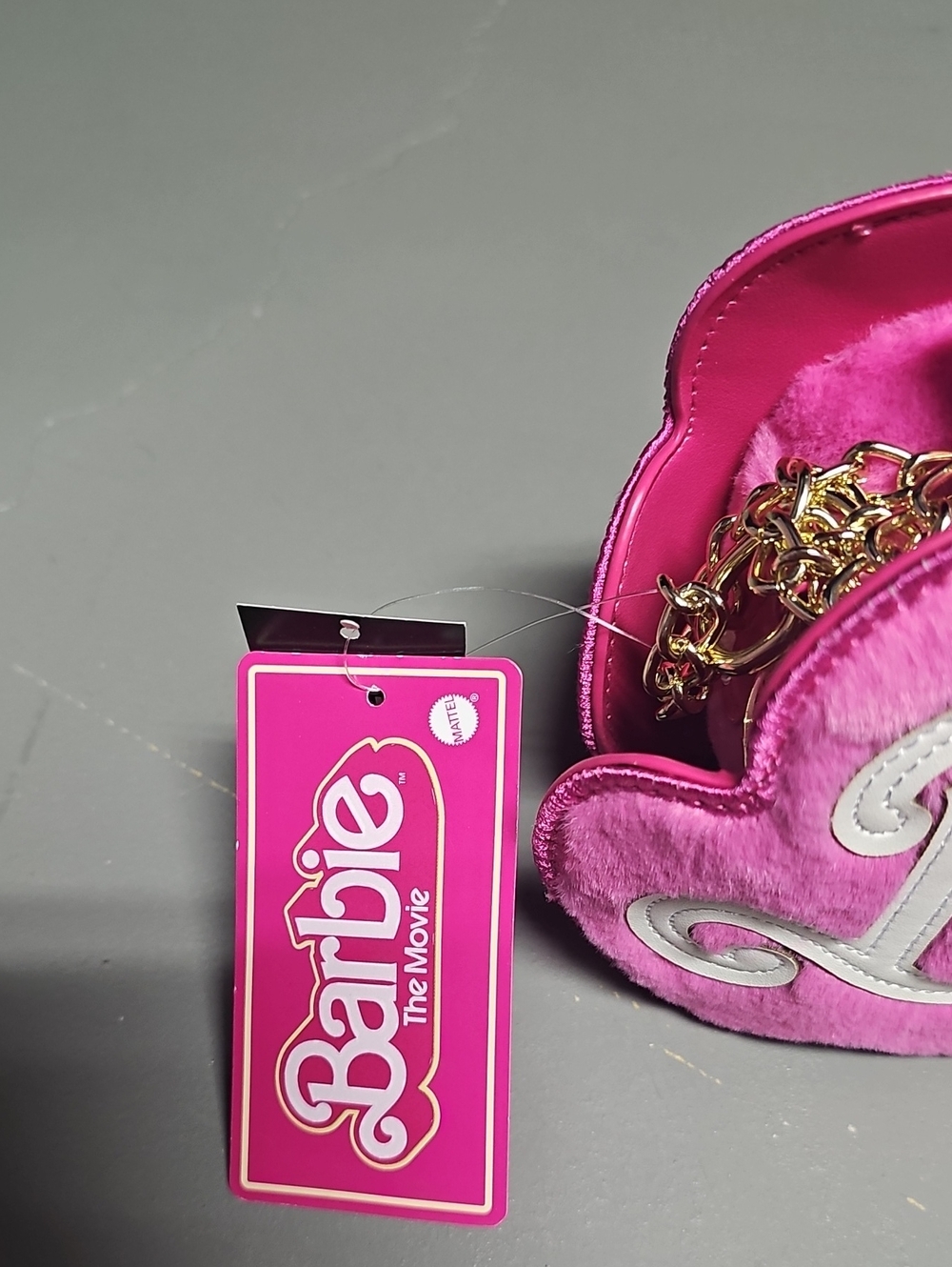 Barbie The Movie NWT Pink Barbie Logo XBody Plush Bag Limited Edition - Picture 10 of 11